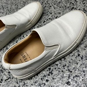 Greats Wooster white leather perforated sneakers 6M